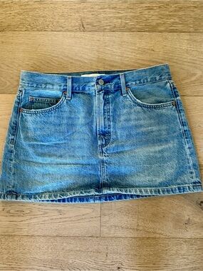 Artizia Denim Forum Skirt Light Blue Washed Denim Mini 90s Ricci Skirt